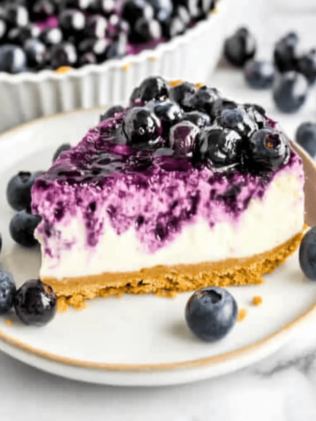 No Bake Blueberry Cheesecake