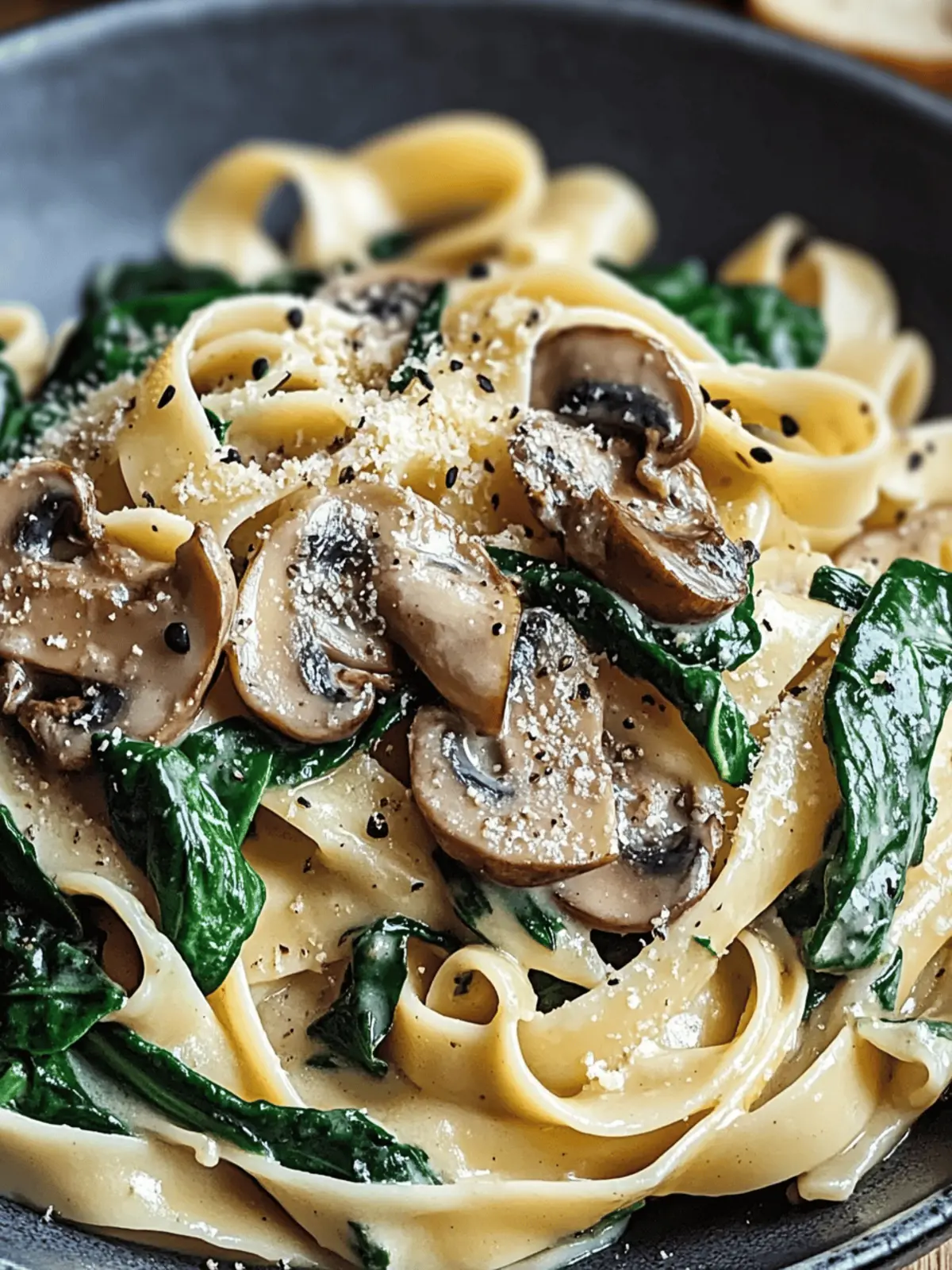 Spinach Mushroom Pasta