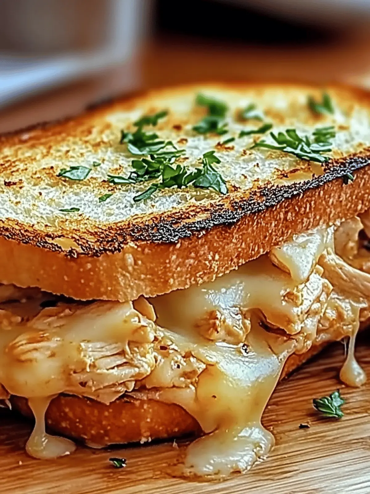 Irresistible Cheesy Chicken Garlic Bread Sandwich Recipe