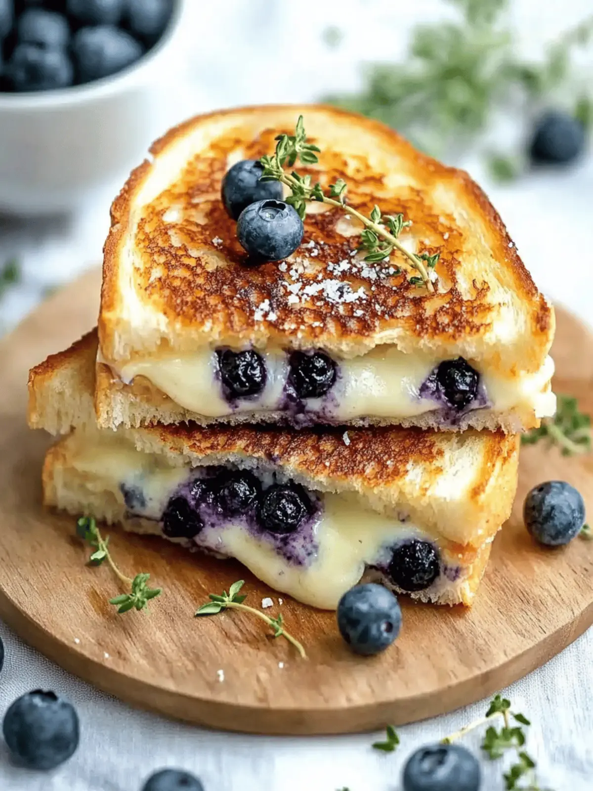 Crispy Blueberry Grilled Cheese