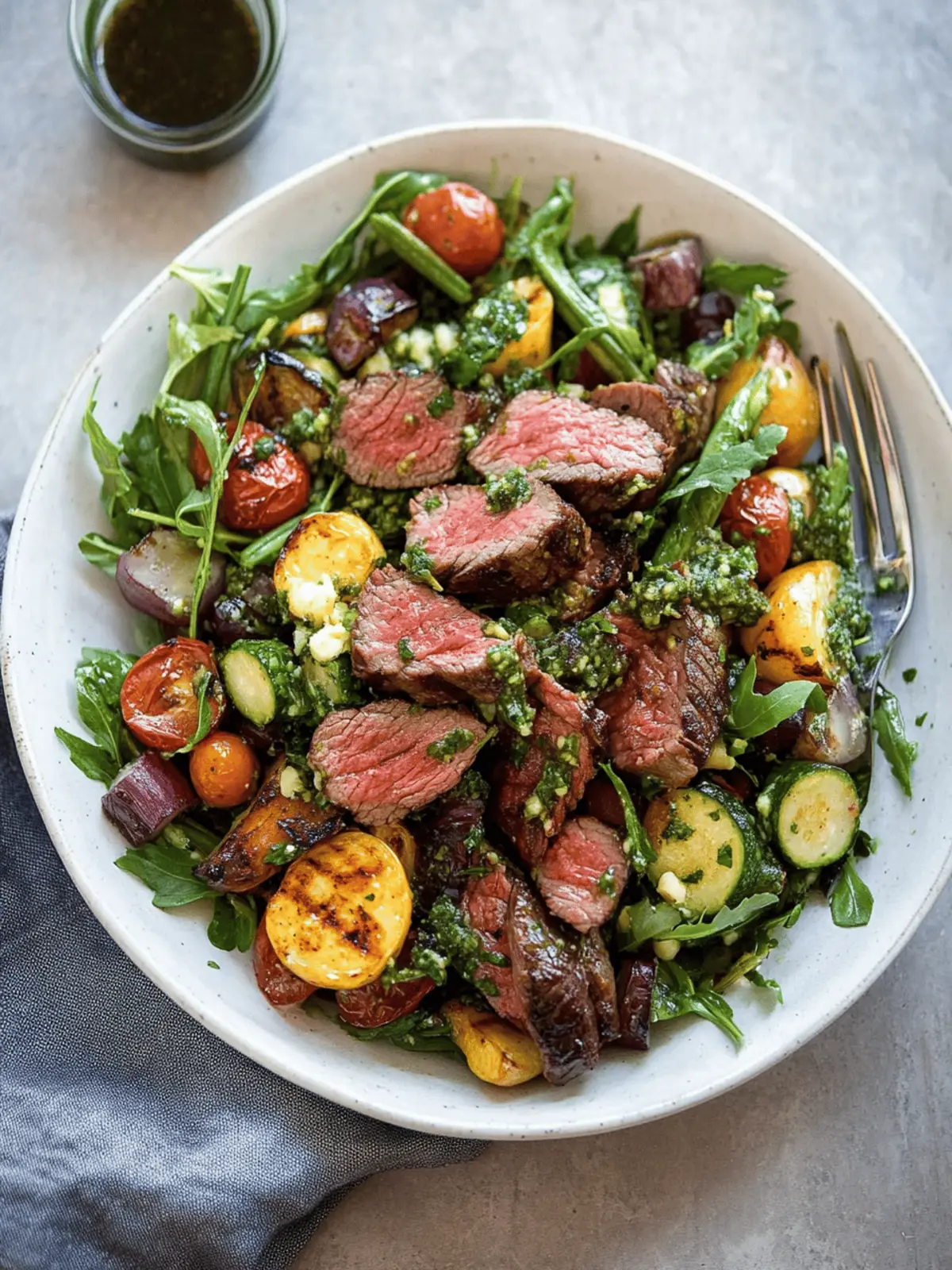 Chimichurri Steak and Vegetable Salad