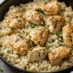 Creamy Herb Chicken & Basmati Rice – A Comforting, Flavor-Packed One-Pan Meal