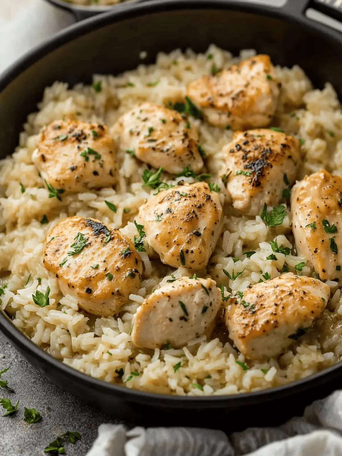 Creamy Herb Chicken & Basmati Rice – A Comforting, Flavor-Packed One-Pan Meal