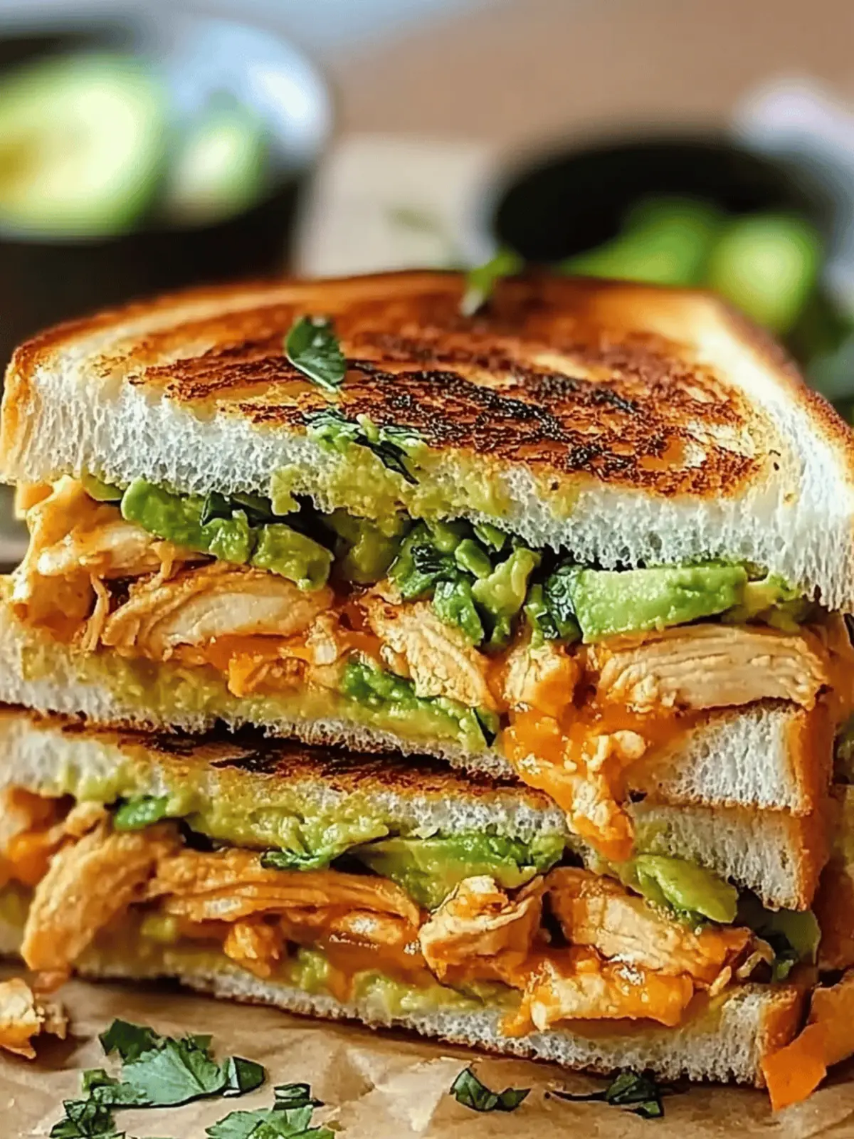 Chicken Avocado Melt Sandwich