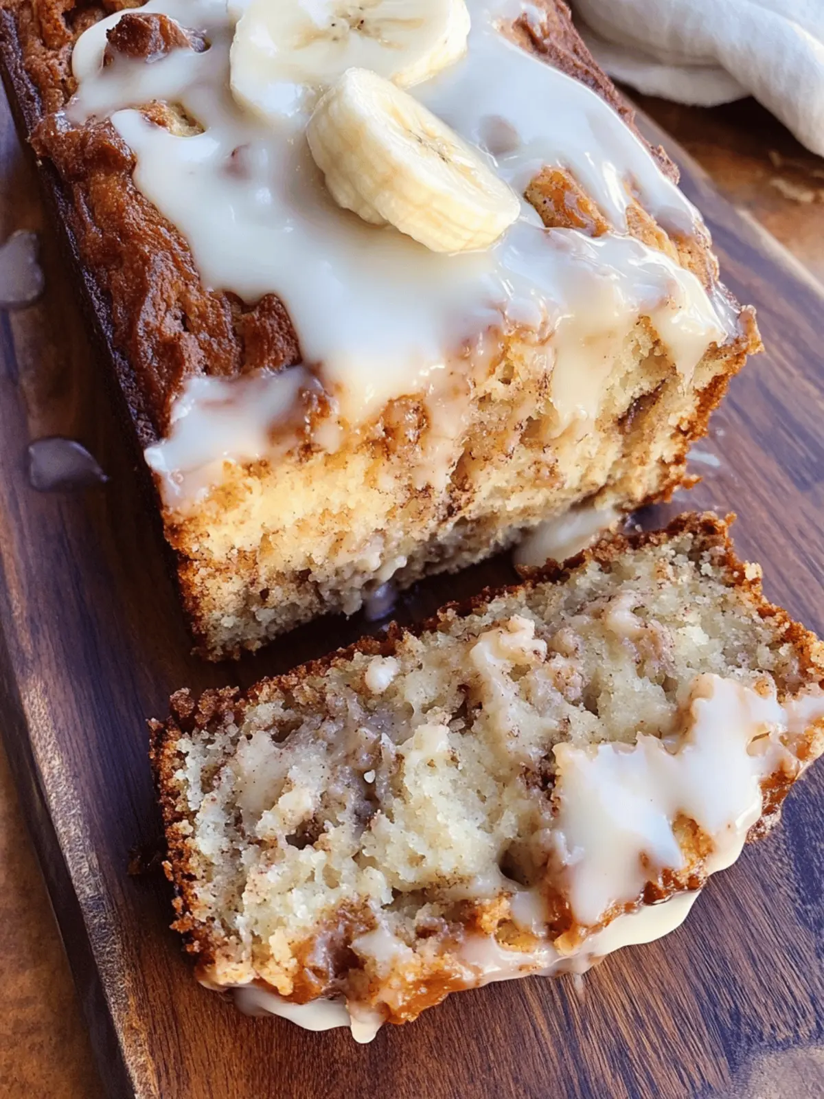 Cinnamon Roll Banana Bread