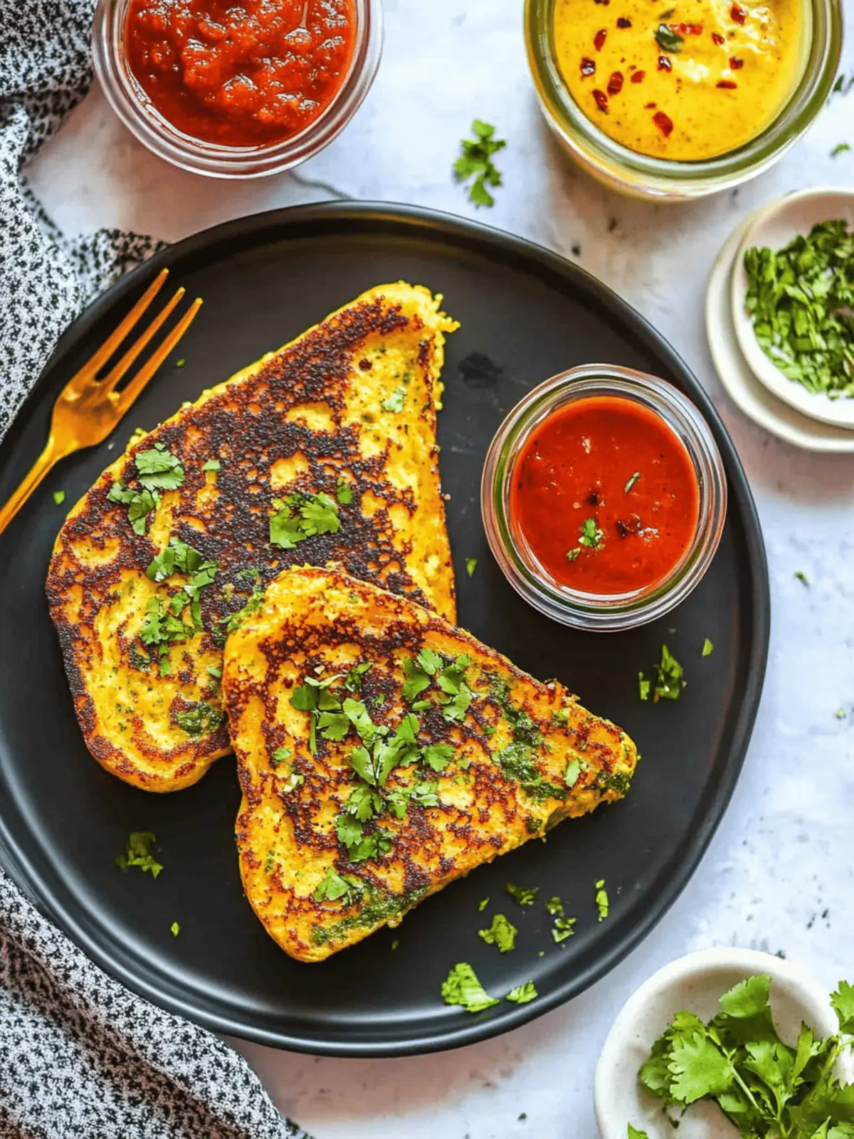 Savory Masala French Toast with Turmeric & Chili