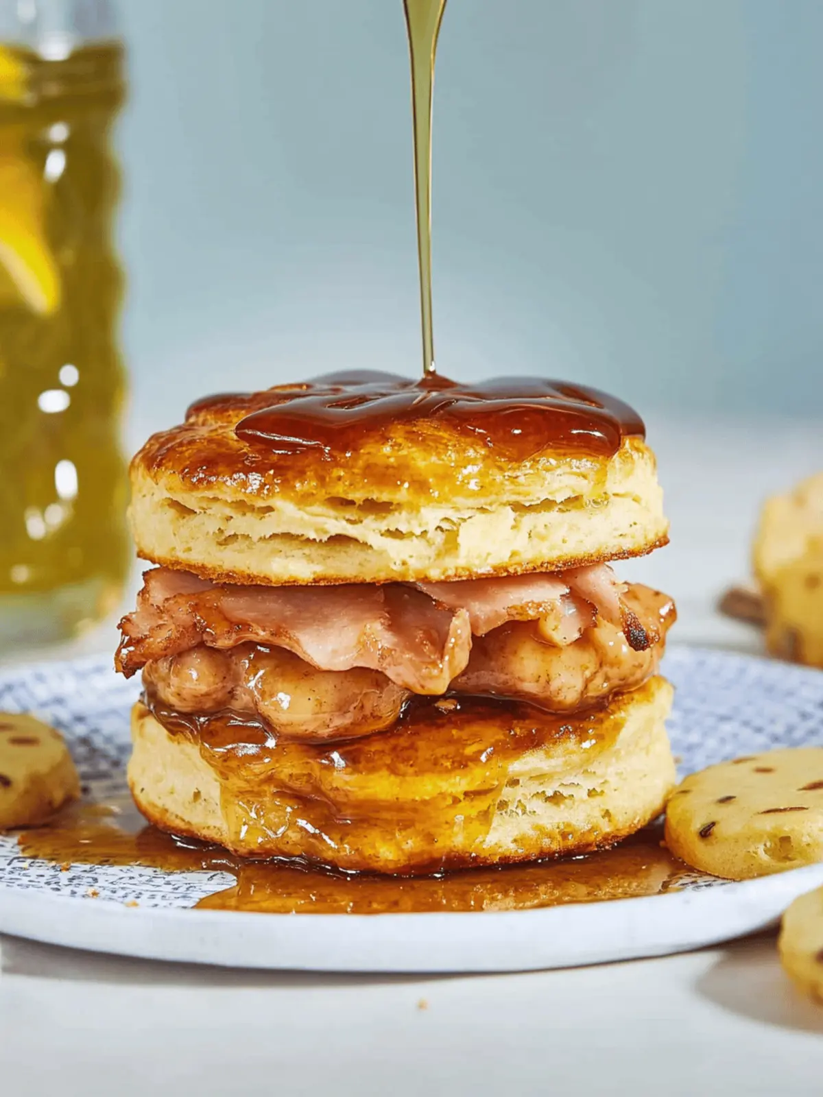 hot & honey chicken biscuit sandwich