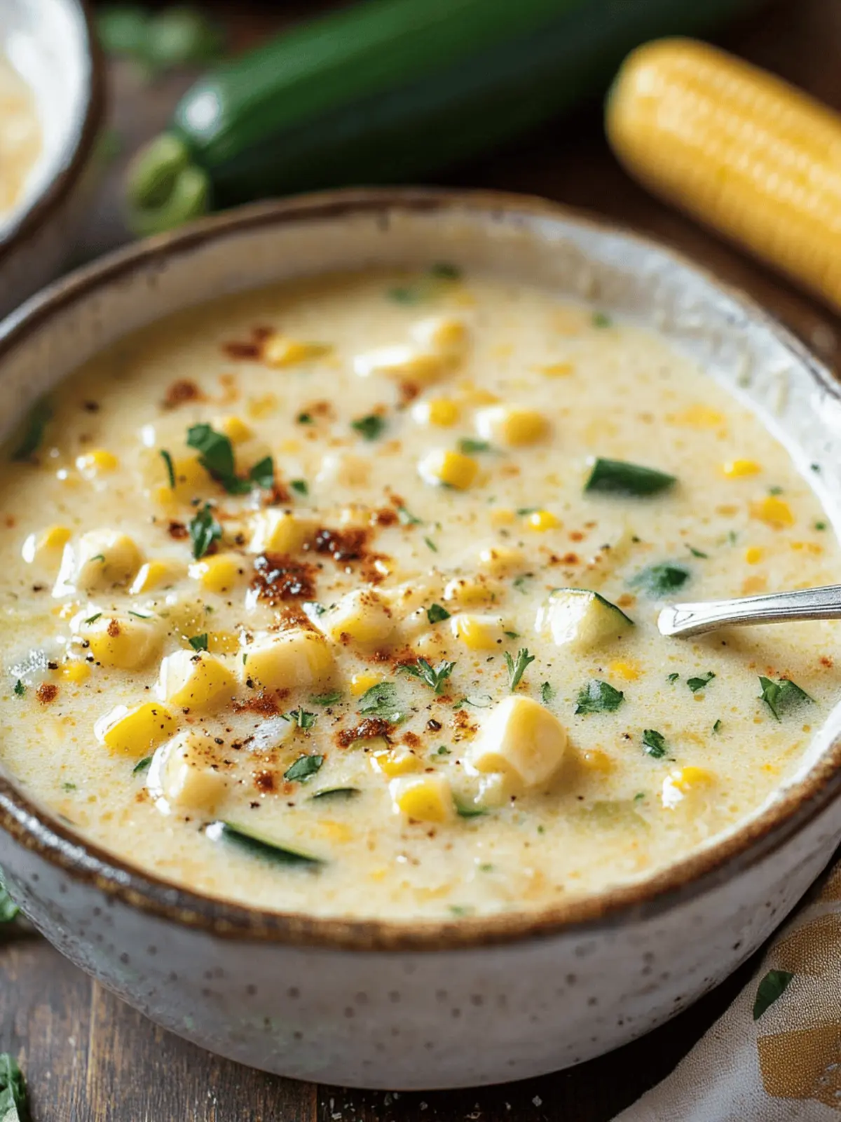 Summer Corn and Zucchini Chowder