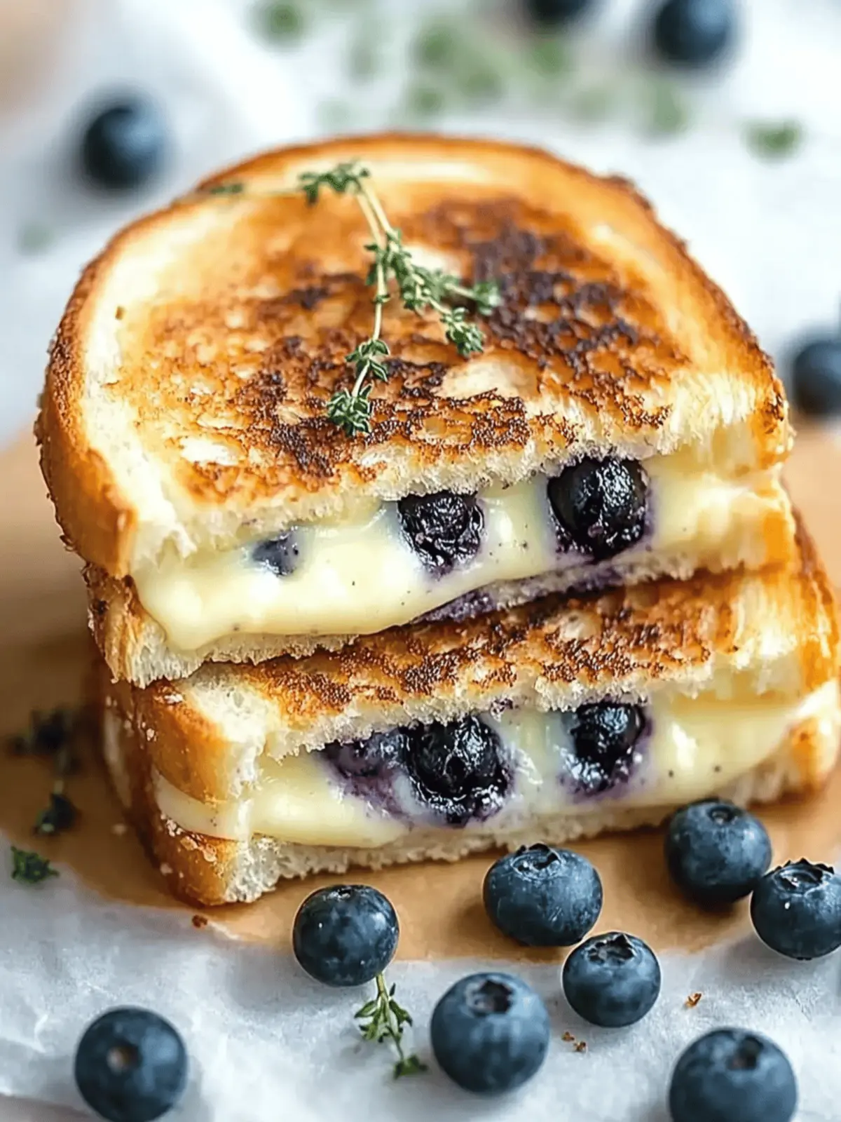 Crispy Blueberry Grilled Cheese