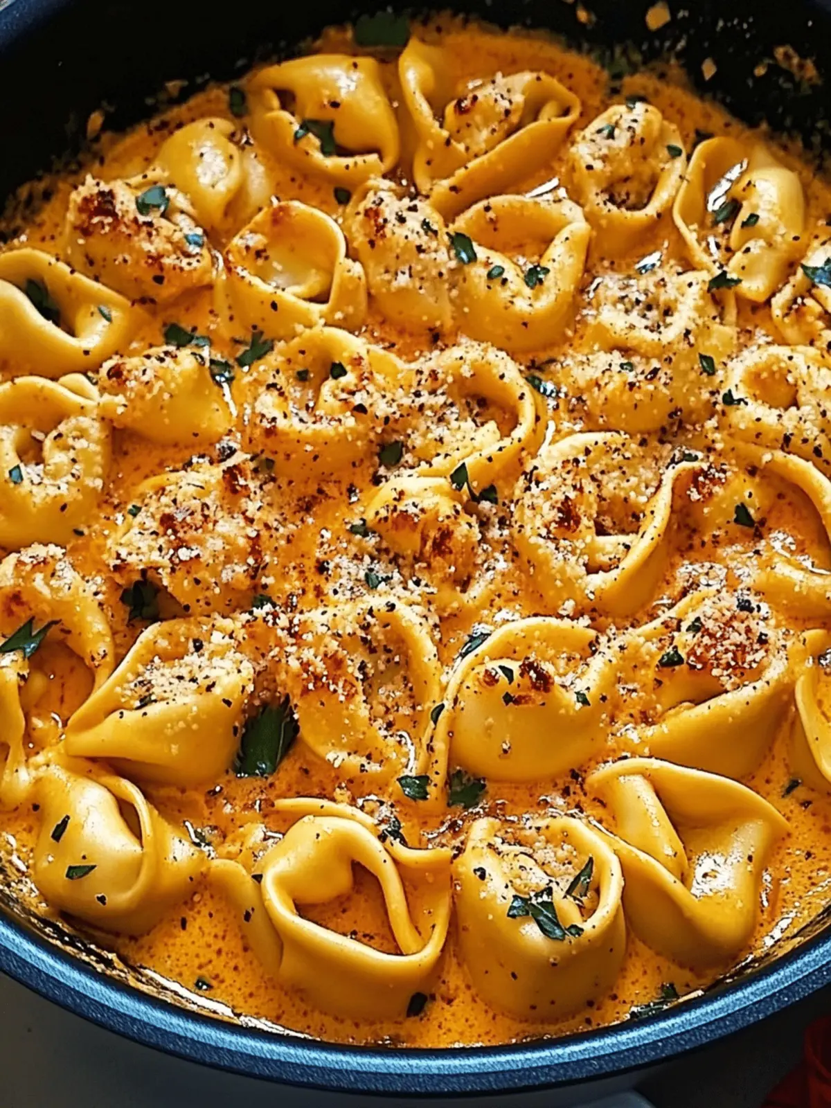 One-Pot Spicy Garlic Butter Chicken Tortellini
