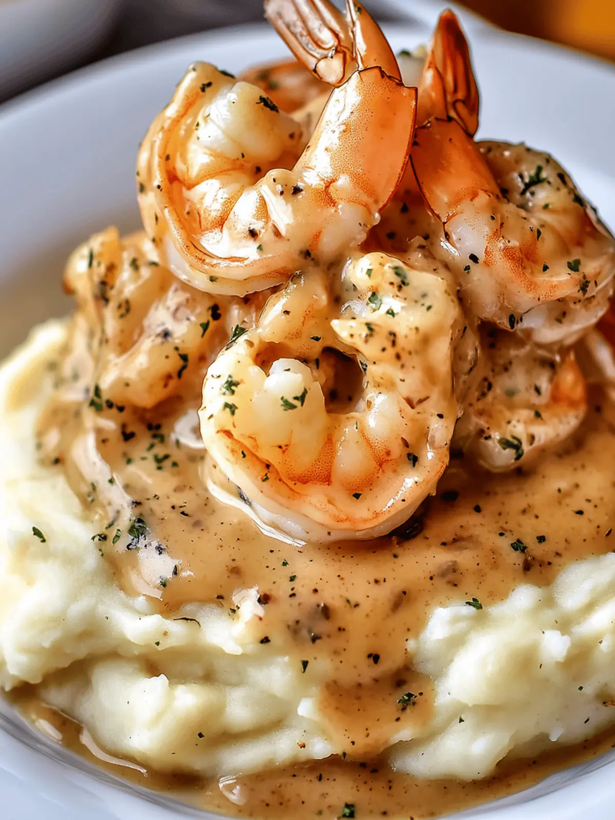 Creamy Garlic Shrimp Over Mashed Potatoes – A Luxurious Comfort Food Classic
