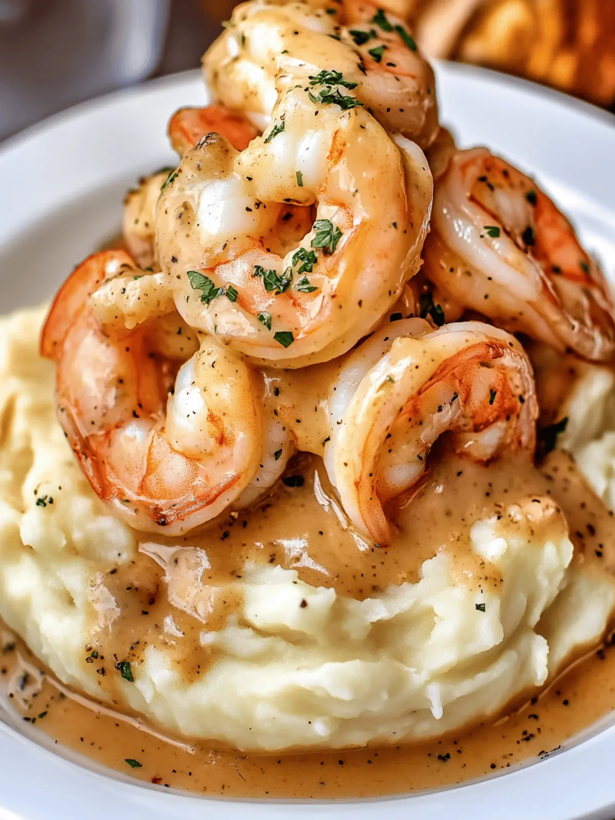 Creamy Garlic Shrimp Over Mashed Potatoes – A Luxurious Comfort Food Classic