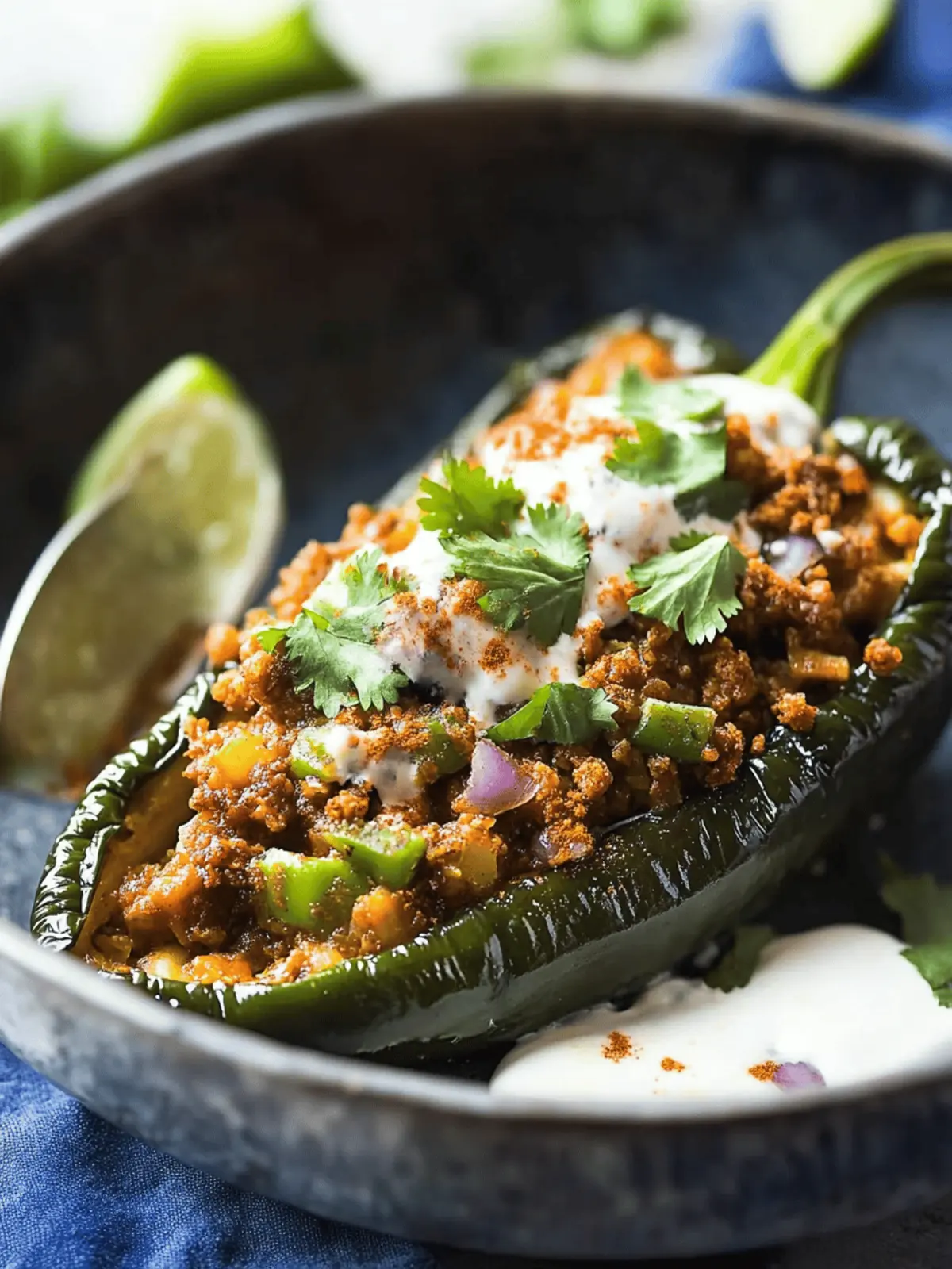 Mexican Stuffed Poblano Peppers (Keto)