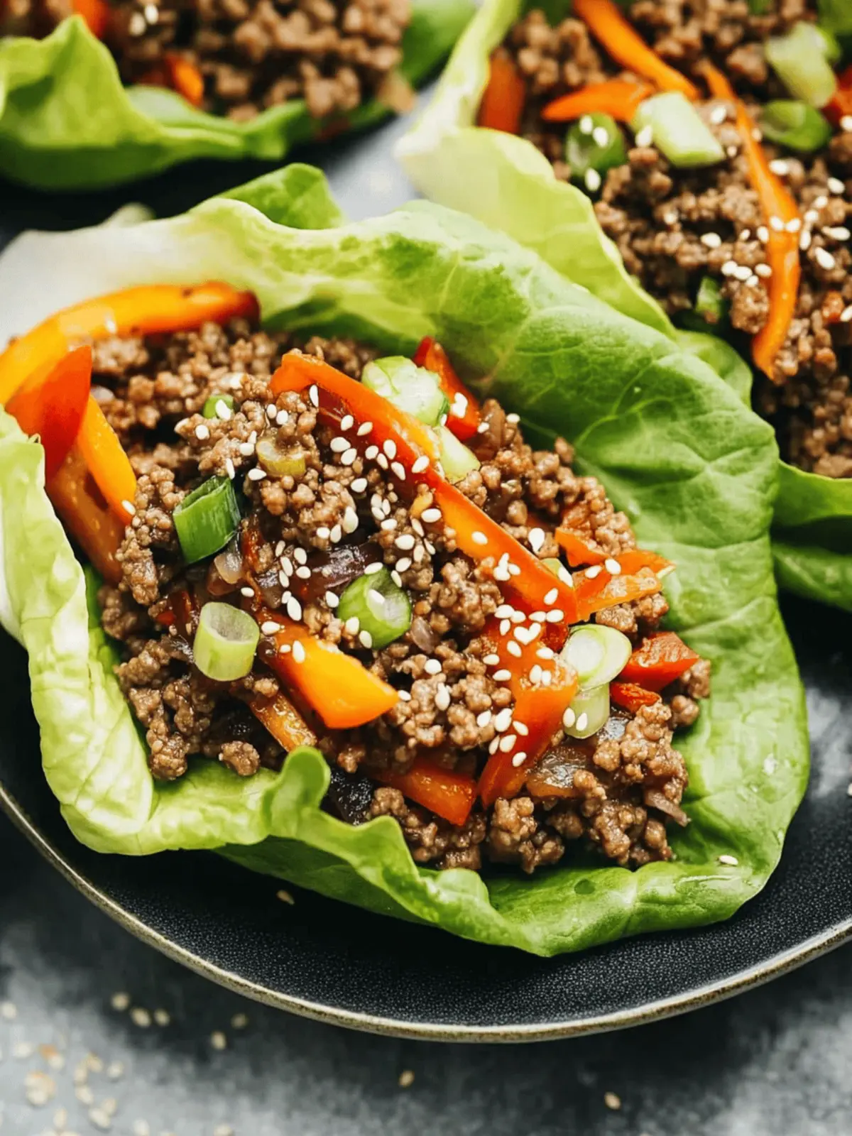 Asian-Style Ground Beef Lettuce Wraps