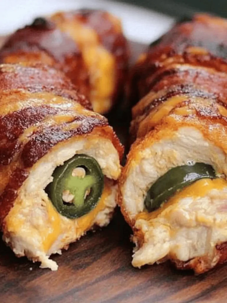 Creamy and Cheesy Bacon Wrapped Jalapeno Popper Chicken