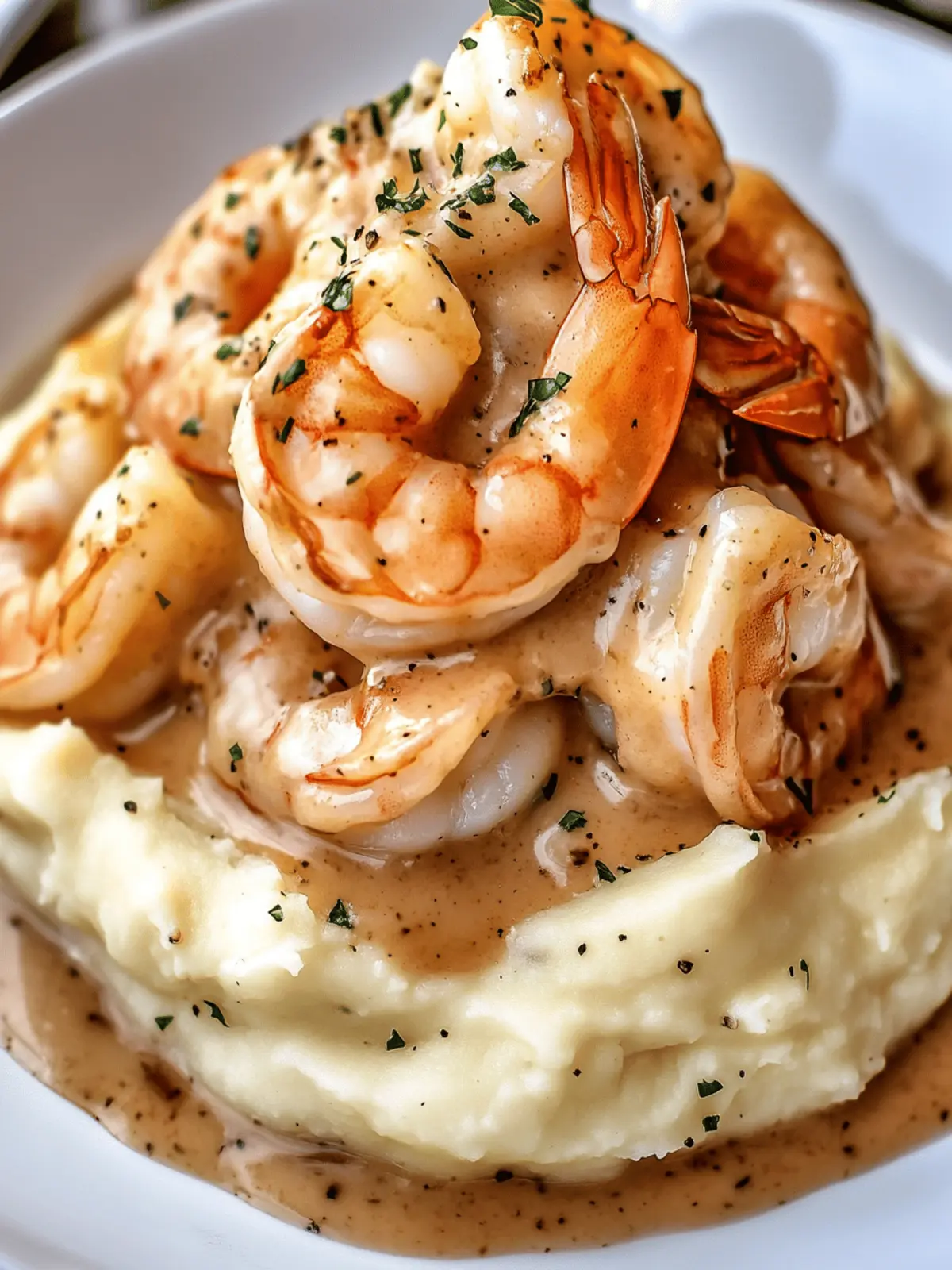 Creamy Garlic Shrimp Over Mashed Potatoes – A Luxurious Comfort Food Classic