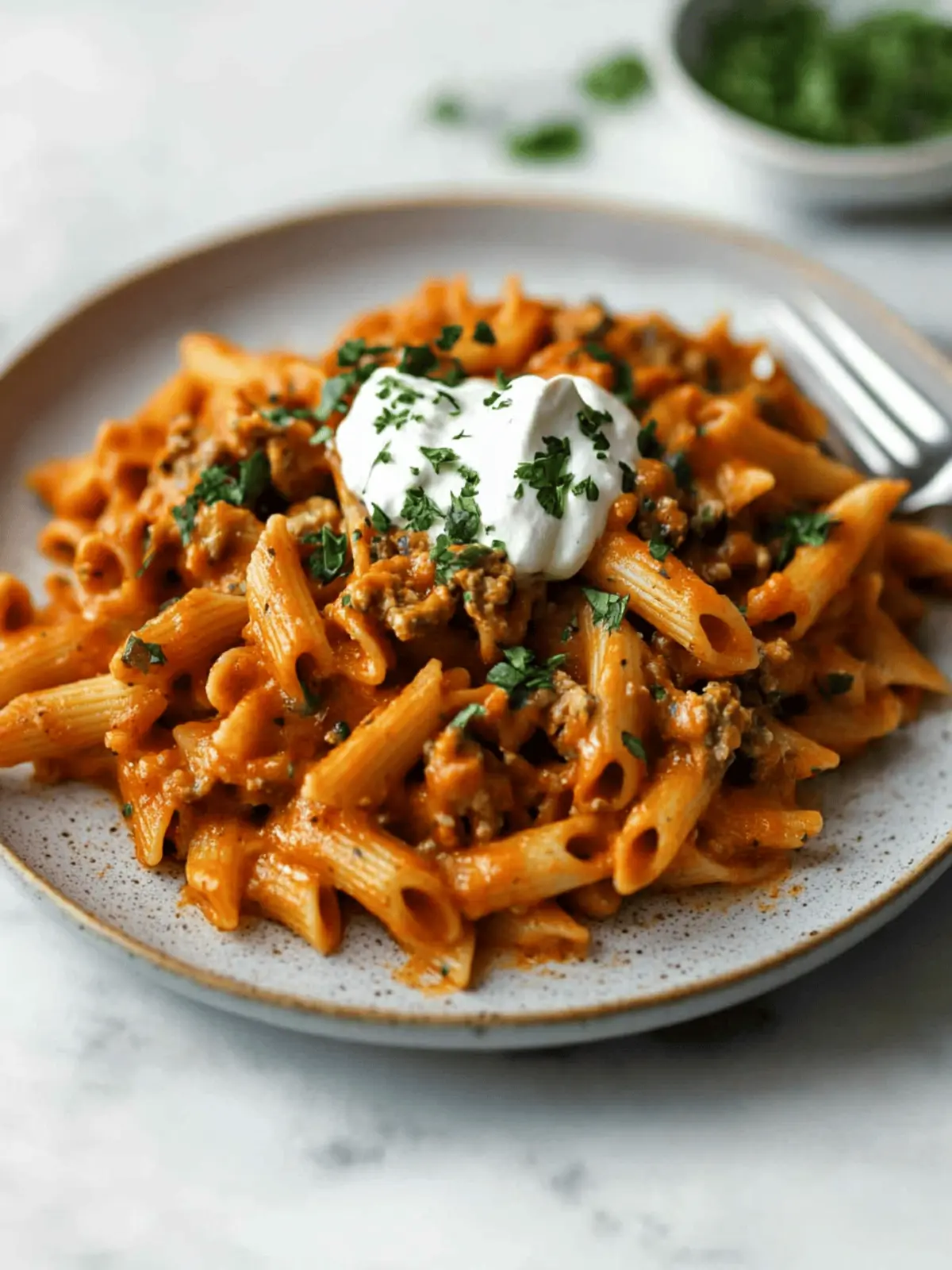 One Pot Cheesy Taco Pasta