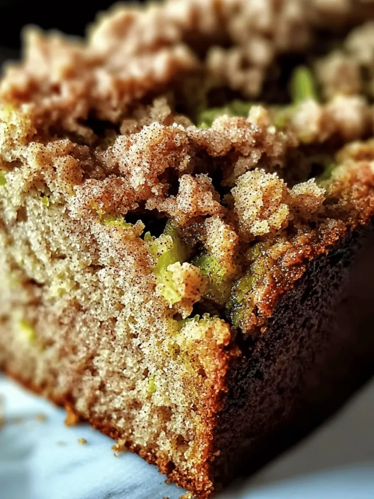 Cinnamon Streusel Topped Zucchini Bread Bakery Style: A Stunning Loaf