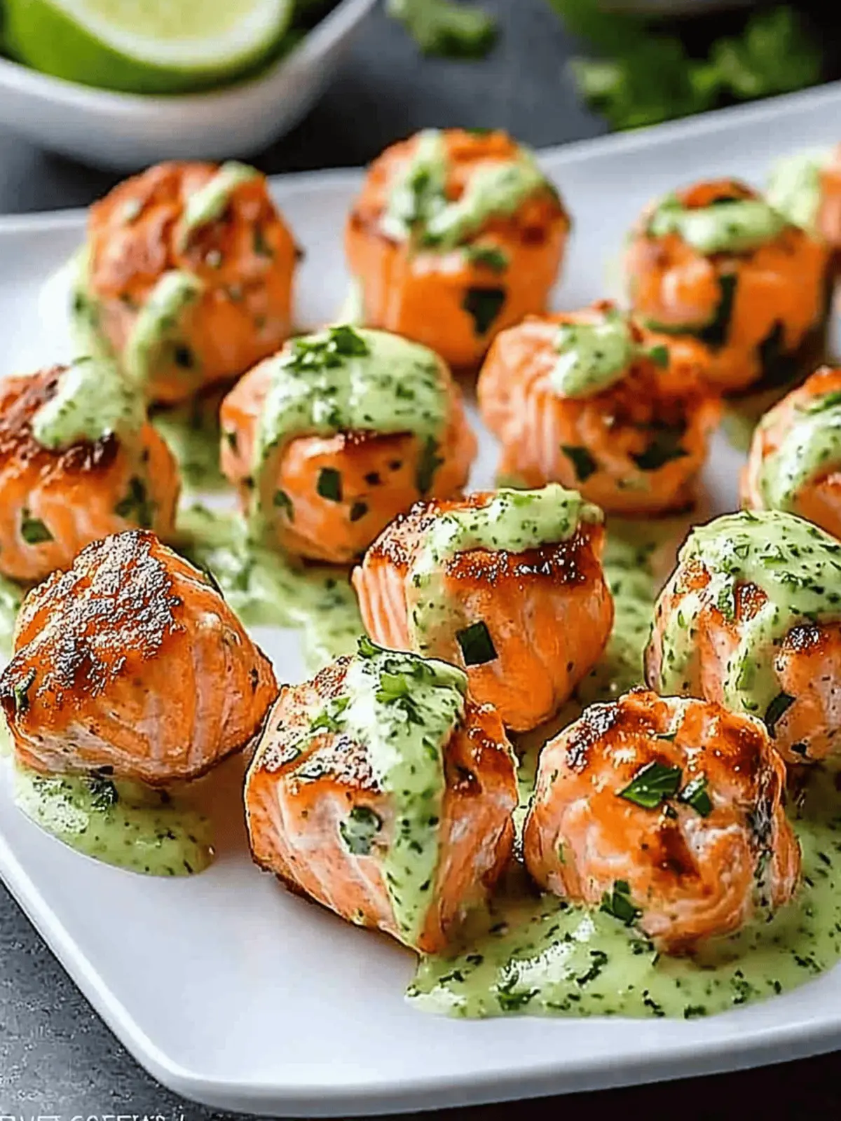 Crispy Salmon Bites with Sauce