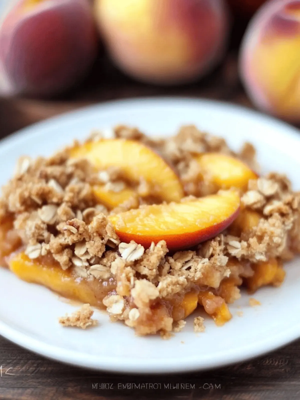 Healthy Peach Crumble