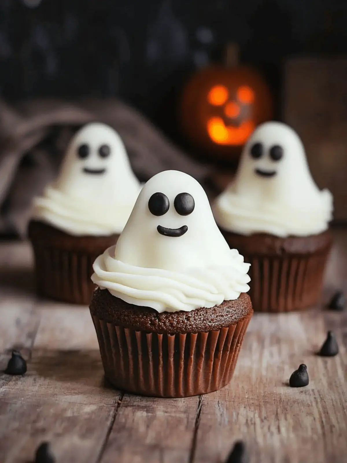 Halloween Cupcakes: Ghost Cupcakes