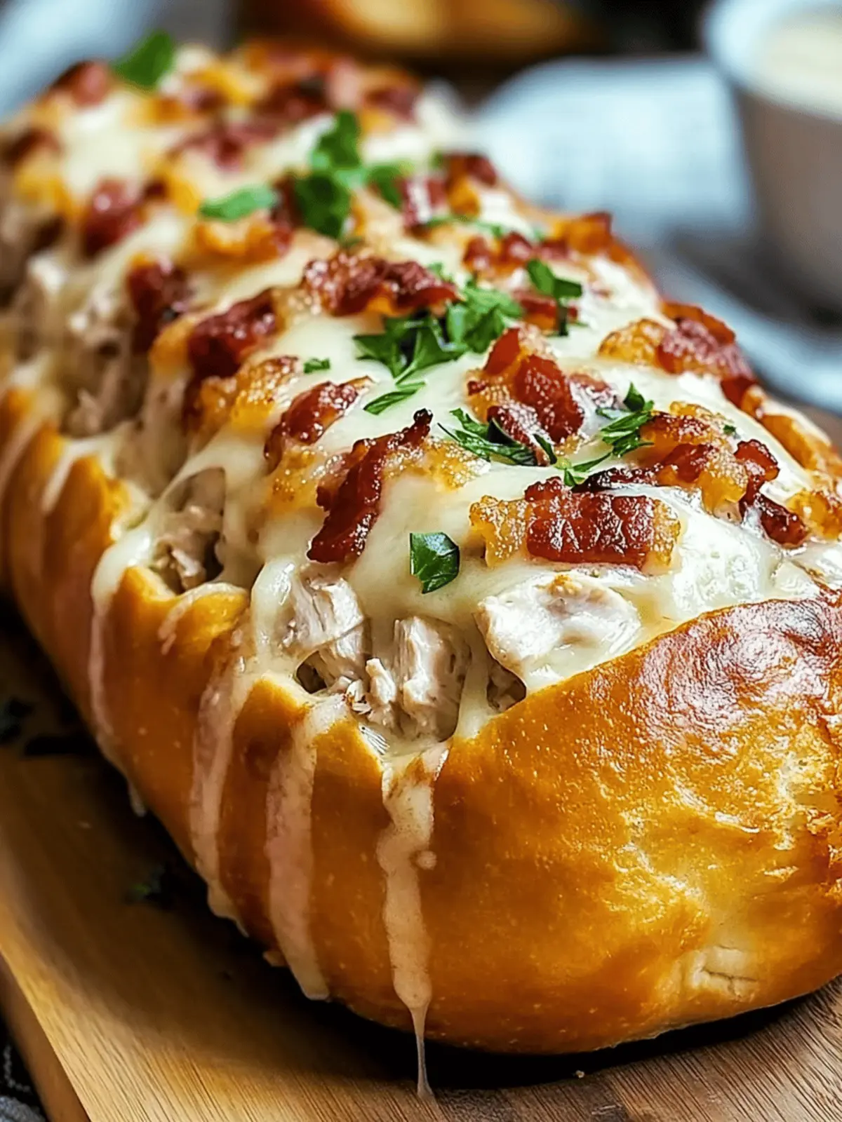 Chicken Bacon Ranch Stuffed Bread Recipe