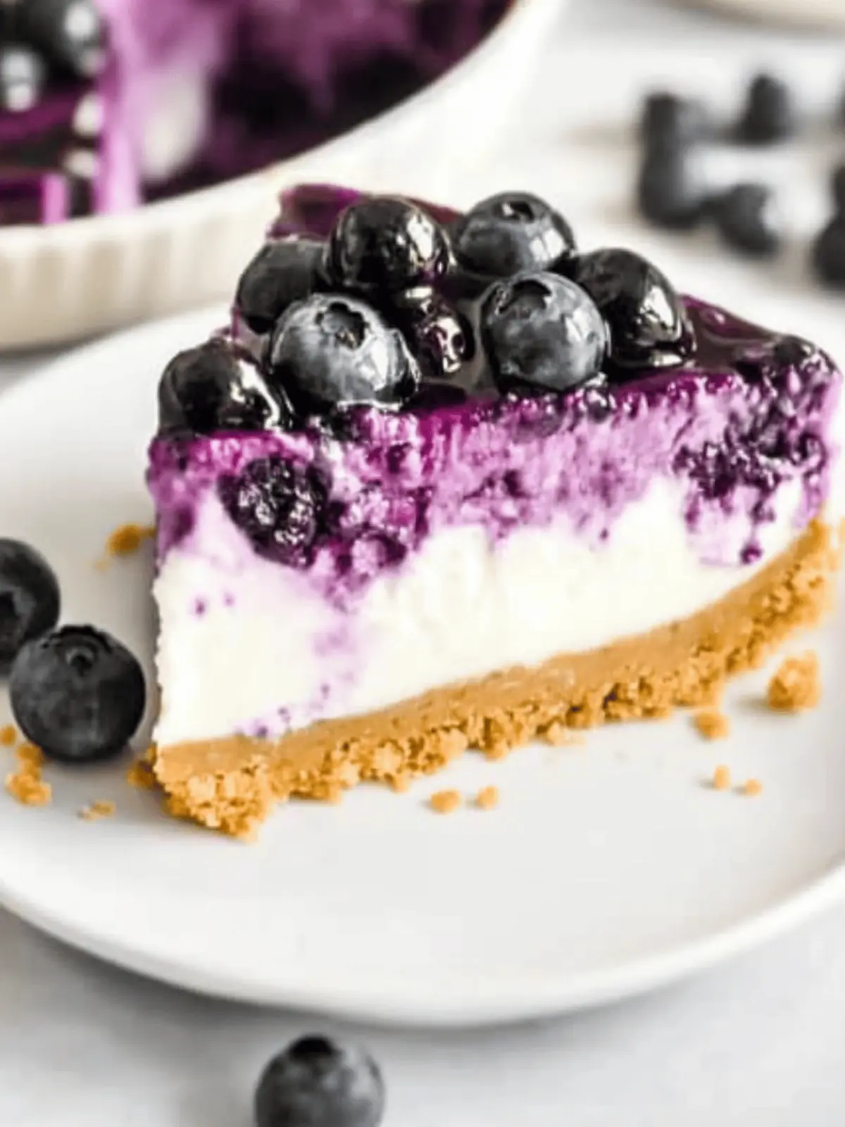 No Bake Blueberry Cheesecake