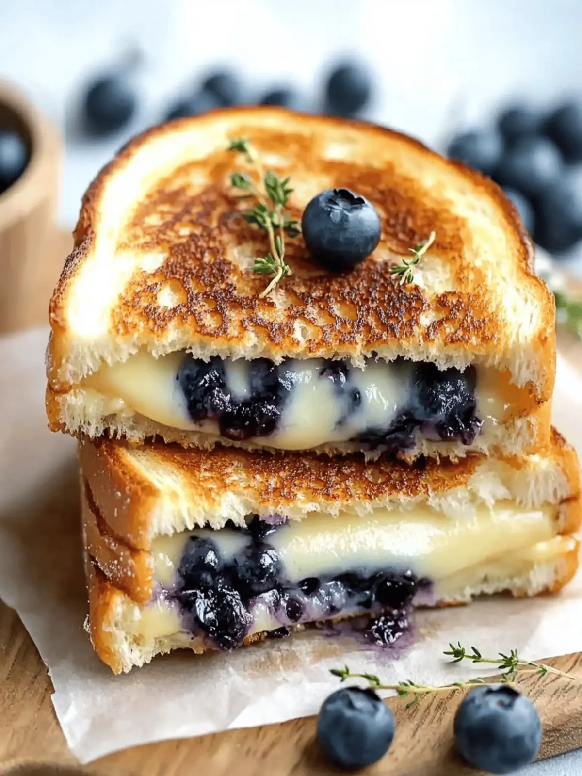 Crispy Blueberry Grilled Cheese
