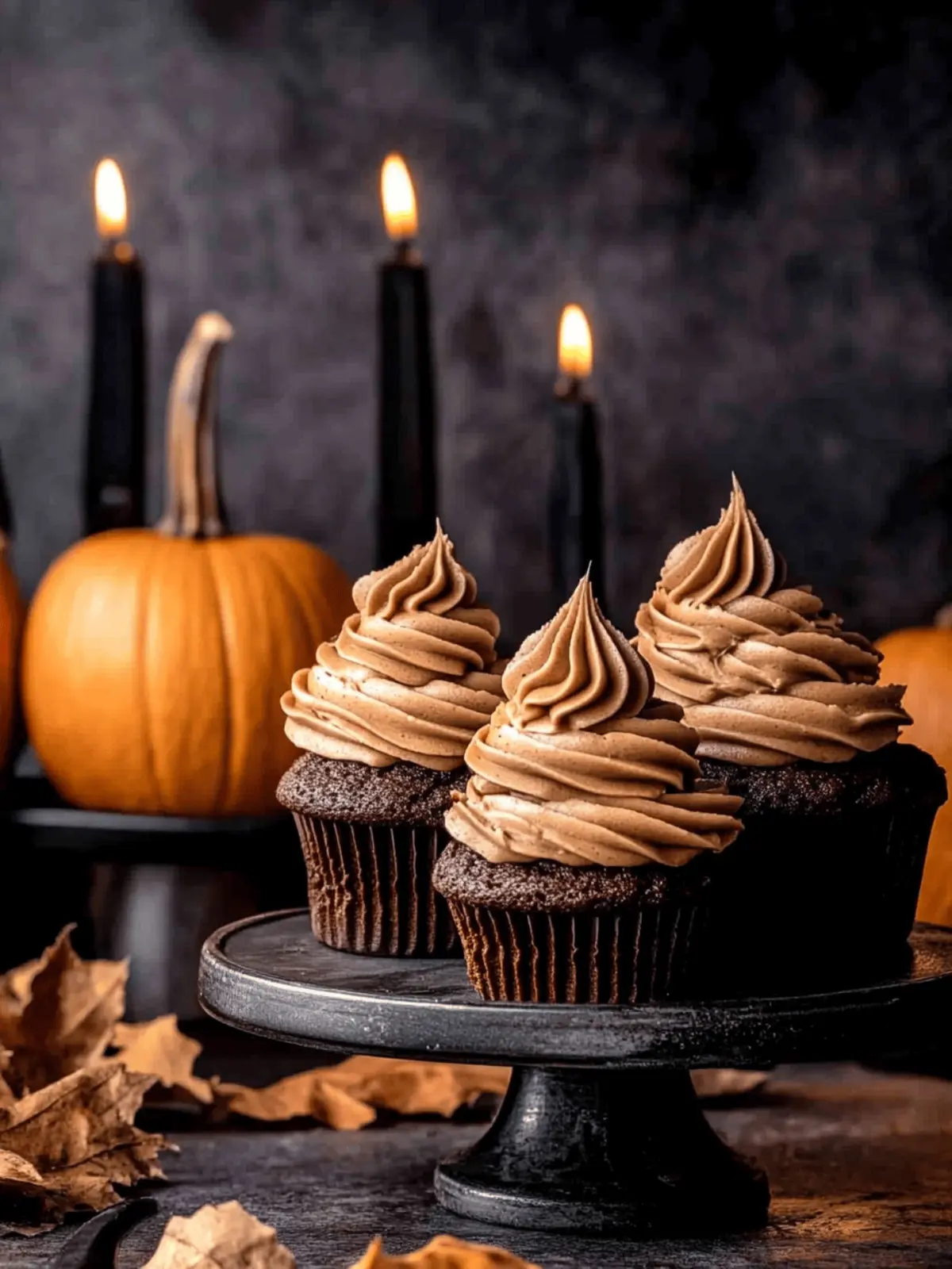 Chocolate Pumpkin Cupcakes