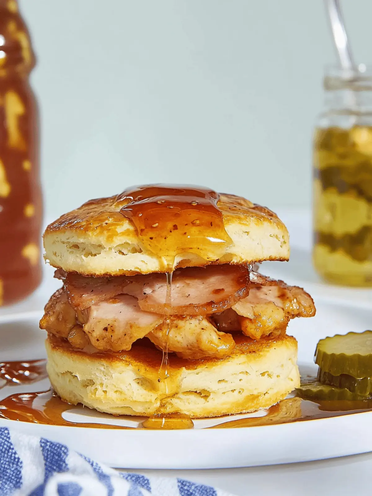 hot & honey chicken biscuit sandwich