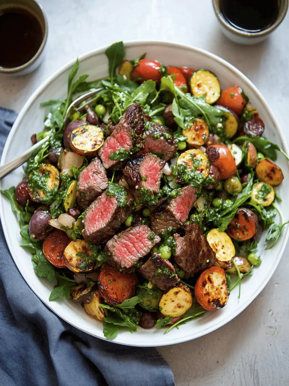 Chimichurri Steak and Vegetable Salad