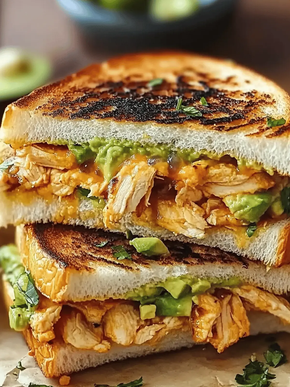 Chicken Avocado Melt Sandwich