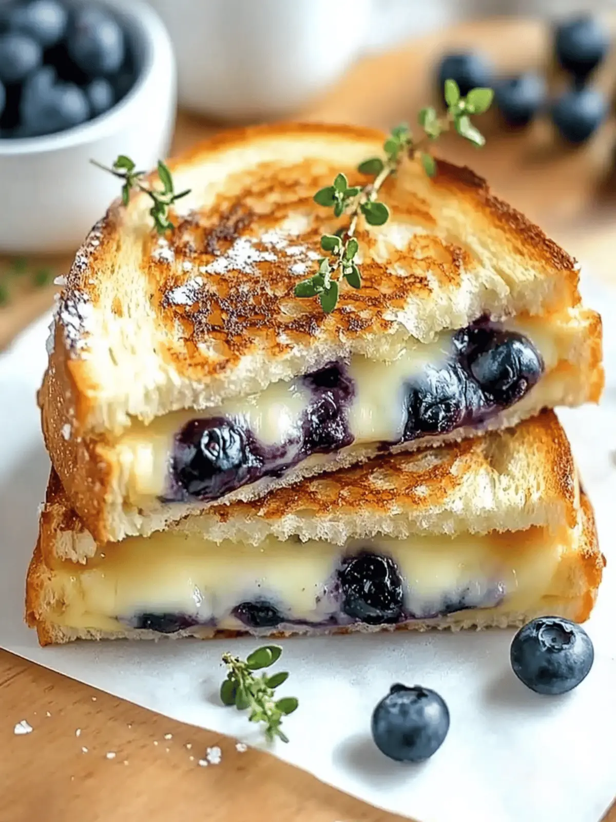 Crispy Blueberry Grilled Cheese