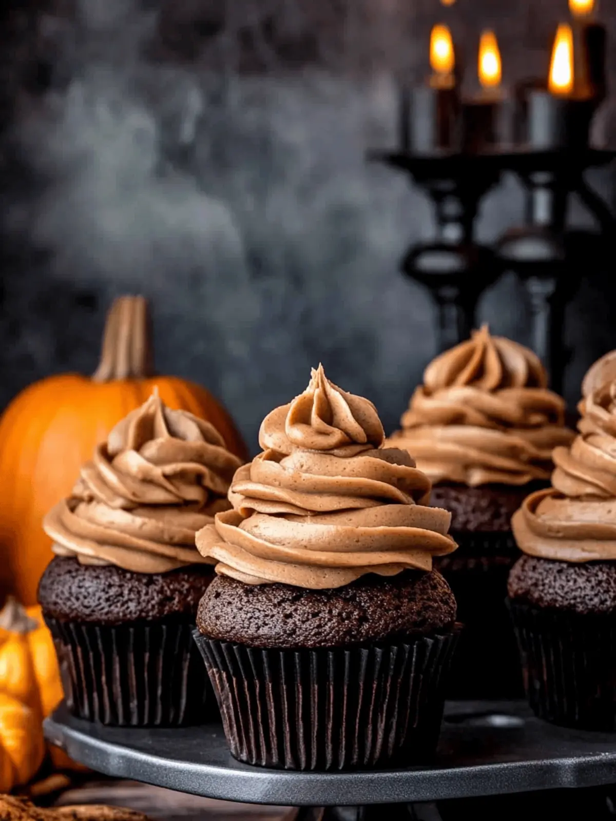 Chocolate Pumpkin Cupcakes